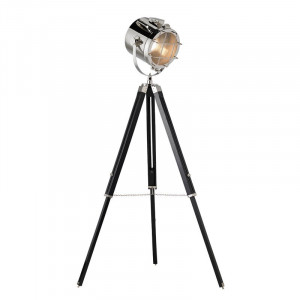 Lampadar Compton din metal, negru, H 172 cm - Img 1
