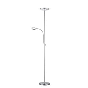 Lampadar Coralie, LED, metal, argintiu, 182,5 x 51 x 31 cm