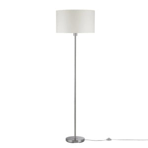 Lampadar Tessa, metal/textil, bej/argintiu, 45 x 160 cm