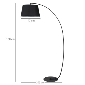 Lampadar tip arc Re-Bloom, metal/plastic/in, negru, 47 x 105 x 190 cm, Resigilat, Grad A - Img 3