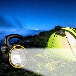Lanterna pentru camping AOHAO, LED, plastic, negru/galben, 10 x 3,7 x 13,3 cm