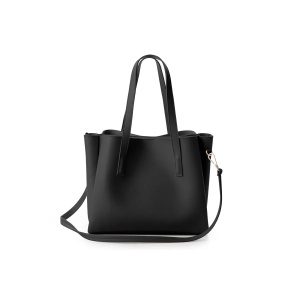 Lucky Bees geanta tote dama, piele polivinilica 100%, 32x13x27 cm, 2 buzunare interioare, curea 100cm, negru - Verificat A · Re-Bloom - Img 4