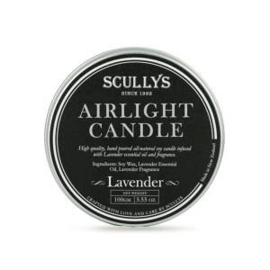 Lumânare Parfumată Lavandă, Scullys Airlight, 100 g, 20h