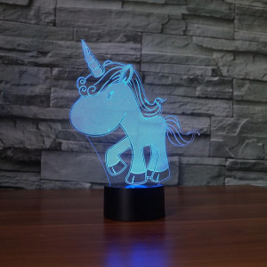 Lumina de noapte cu iluzie unicorn Nice Dream, LED/RGB, plastic, multicolor, 3D - Img 5