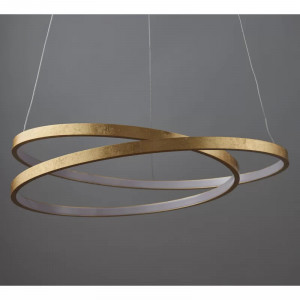 Lustra tip pendul Brendan, LED, metal/acril, auriu, 55 x 55 x 170 cm