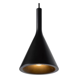 Lustra tip pendul Gipsy, 4 lumini, metal, negru/auriu, 159,5 x 120 x 17 cm