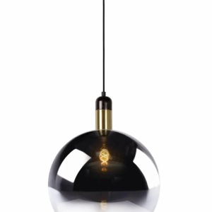 Lustra tip pendul Julius, metal/sticla, negru/auriu/transparent, 40 x 170 cm