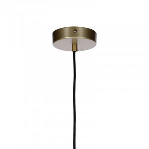 Lustra tip pendul Kugel, 5 lumini, metal/sticla, alb/alama/negru, 113 x 57 x 40 cm
