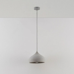 Lustra tip pendul Morton, beton/metal, gri, 18 x 29 x 150 cm - Img 1