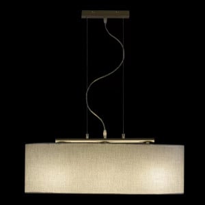 Lustra tip pendul Paco, metal/textil, gri/argintiu, 65 x 25 x 140 cm