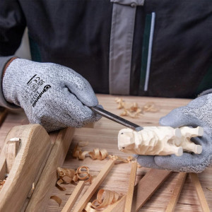 Manusi de lucru Andanda, HDPE/poliuretan, gri, marimea M