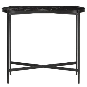 Masa tip consola Abee, MDF/metal, negru, 90 x 80 x 32 cm