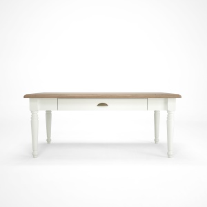 Masuta de cafea cu 1 sertar alb/stejar natur Provence