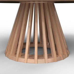 Masuta de cafea Ennio din MDF de culoare stejar, 80/40/80 cm - Img 4