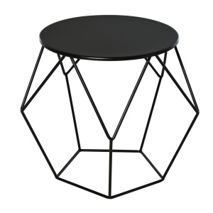 Masuta de cafea Re-Bloom, otel, negru, 54 x 54 x 44 cm, Resigilat, Grad A