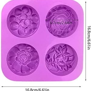 Matrita pentru sapun Aluyf, silicon, violet, 16,8 x 16,8 cm 