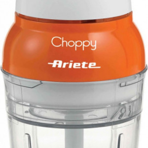 Mini tocator Ariete Choppy, alb/portocaliu, 10 x 10 x 20 cm, 160 W