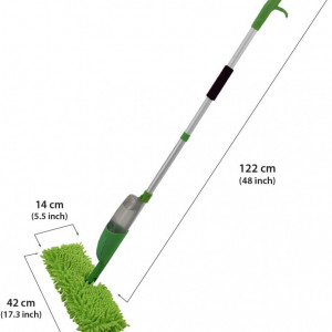 Mop cu pulverizator ANSIO, verde, plastic/microfibra, 122 x 42 x 14 cm