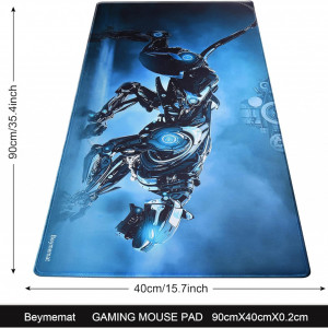 Mousepad Beymemat, cauciuc, albastru, 90 x 40 cm - Img 7