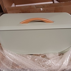 Navaris cutie paine metal/lemn, 35.2x23.5x23 cm, deschidere frontala, curatare manuala, verde deschis - Verificat A · Re-Bloom - Img 6