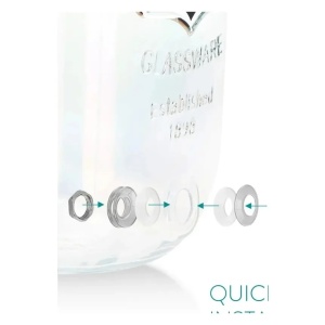 Navaris dozator bauturi sticla borosilicata rainbow irizat, 5L, Ø16x27cm, 2kg, robinet inox, stand metalic, manere lemn, rezistenta -20°C/300°C, transparent/rainbow - Verificat A · Re-Bloom - Img 3