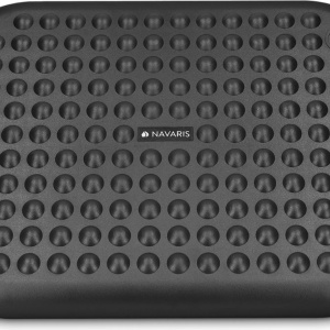Navaris suport ergonomic picioare birou, plastic, 44.8x33.5 cm, inclinare reglabila 0-15°, butoane masaj, picioare cauciuc anti-alunecare, negru - Verificat A · Re-Bloom - Img 3