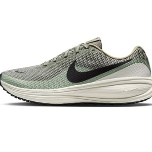 Nike, Pantofi Revolution 8 pentru alergare, Negru, Verde prafuit, Verde spranghel, 42.5, Resigilat, Grad A - Img 4