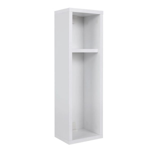 Noptiera dormitor suspendata 20x65x15 cm, 2 rafturi, PAL melamina 100%, grosime 18mm, stil scandinav, alb - Verificat A · Re-Bloom - Img 3