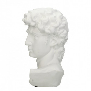 Obiect decorativ David, polyresin, alb, 17 x 30 x 13 cm