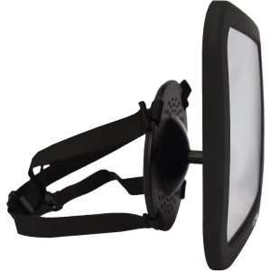 Oglinda auto supraveghere bebe, MyHappyRide, fixare tetiera, suport anti-alunecare, negru, Resigilat, Grad A - Img 2