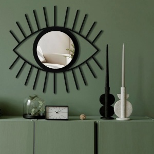 Oglinda decorativa Wallxpert, plexiglas 1mm/EVA 10mm, 48x45 cm, montare banda dubla, argintiu - Verificat A · Re-Bloom