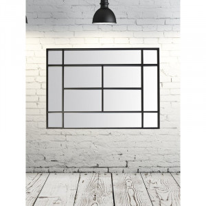 Oglinda Harldson, negru, 140 x 100 x 3 cm - Img 4