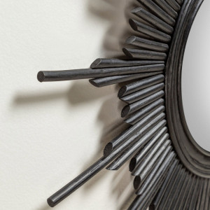 Oglinda Wimberley, finisaj negru, 70 x 70 x 3 cm - Img 3