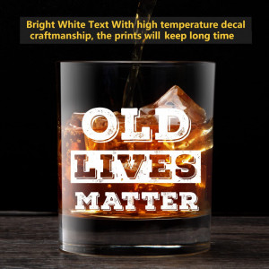 Pahar pentru whisky Lighten Life, sticla, transparent/alb, 9,9 x 8,1 cm, 360 ml - Img 6