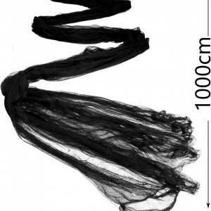 Panza infricosatoare pentru Halloween Bezvill, negru, bumbac, 200 x 1000 cm - Img 5