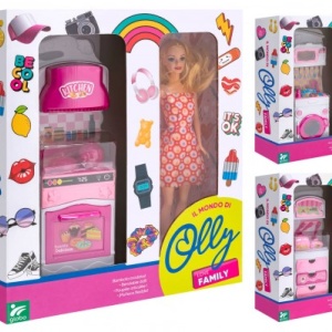 Papusa Olly cu mobilier si accesorii
