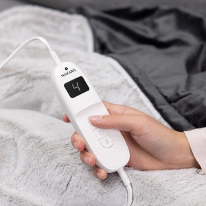 Patura termica electrica Navaris, gri, 9 setari, 130 x 180 cm, Resigilat, Grad A - Img 5