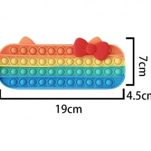 Penar cu jucarie popit ShengOu, silicon, multicolor, 19 x 7 x 4,5 cm