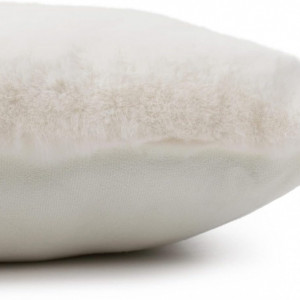 Perna decorativa Gözze, poliester/blana, alb, 60 x 60 cm
