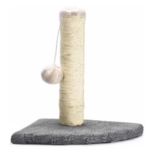 Pfotenolymp stalp zgariat pisici 34x26 cm, franghie sisal naturala, jucarie bila pufoasa suspendata - Verificat A · Re-Bloom