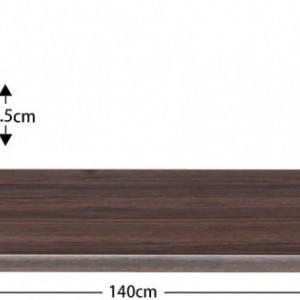 Placa pentru birou MAIDeSITe, lemn, nuc, 140 x 70 x 2,5 cm - Img 2