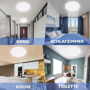 Plafoniera Beek LED de 24 W, plastic, alb, 30 x 30 x 6 cm