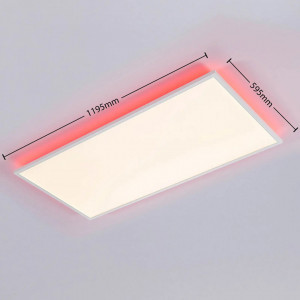 Plafoniera Brenda, LED, RGB, aluminiu/plastic, alb, 119,5 x 59,5 x 5,5 cm - Img 3