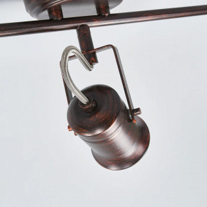 Plafoniera cu 3 lumini Cansu, metal, bronz, 50 x 10,5 x 18,5 cm - Img 2