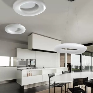 Plafoniera LED AZzardo Donut, 76W, CCT 2700-6000K, alb, dimabil, telecomanda