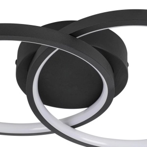 Plafoniera LED Rimo Neagră max. 24 wați, diametru 40cm - Img 4