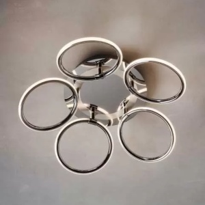 Plafoniera LED Smarter Halo, 25W, 3000K, crom