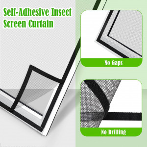 Plasa de tantari pentru fereastra Teuen, poliester/fibra de sticla, negru, 130 x 150 cm