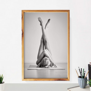 Poster cu 25 de pozitii pentru iubitorii de yoga Scratch Lover, hartie, multicolor, 30 x 45 cm 