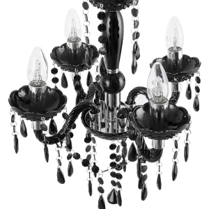 Produs Resigilat Candelabru Re-Bloom Kalang, fier, 50x50x135 cm, 4 lumini E14 max 40W, IP20, cablu 84 cm, negru - Verificat A - Img 3